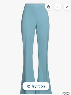 Boutique Moschino Sky Blue Flared Ponte Pants